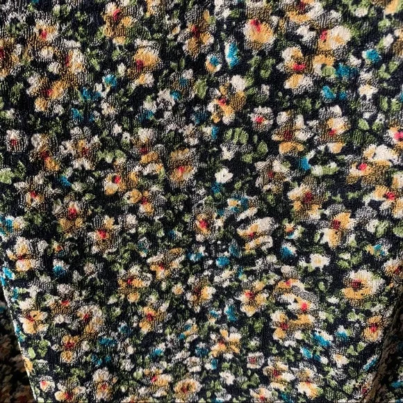 LEITH Ruched Sleeveless Floral Tank Top Mesh Bodysuit | 3X - Picture 6 of 7